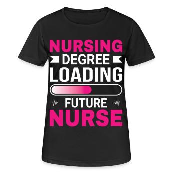 Krankenschwester Ausbildung - Frauen T-Shirt atmungsaktiv - Schwarz - Vorne - AI Model Female 172 light (172cm)