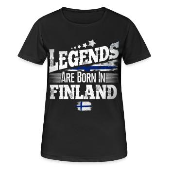 Finnland - Frauen T-Shirt atmungsaktiv - Schwarz - Vorne - AI Model Female 172 light (172cm)