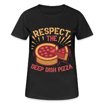 Deep Dish Pizza Chicargo - Women's Breathable T-Shirt - black - Front - AI Model Female 172 light (172cm)