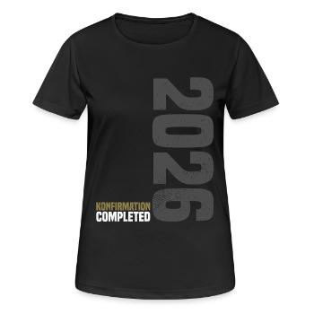 Glückwunsch Konfirmation 2026 - Frauen T-Shirt atmungsaktiv - Schwarz - Vorne - AI Model Female 172 light (172cm)