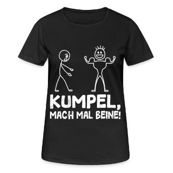Figurine allumette TRAIN LEGS Fun - T-shirt respirant Femme - noir - Devant - AI Model Female 172 light (172cm)