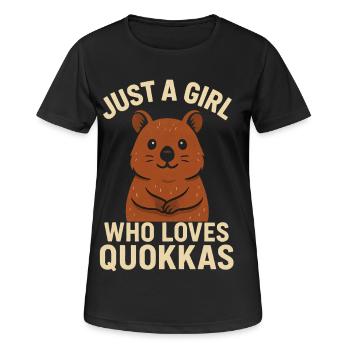 Juste une fille qui aime les quokkas - T-shirt respirant Femme - noir - Devant - AI Model Female 172 light (172cm)