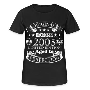 2005 Décembre 2005 Jubilé Décembre 2005 - T-shirt respirant Femme - noir - Devant - AI Model Female 172 light (172cm)