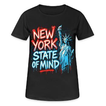 New York State of Mind – Graffiti Street Art Look - Women's Breathable T-Shirt - black - Front - AI Model Female 172 light (172cm)