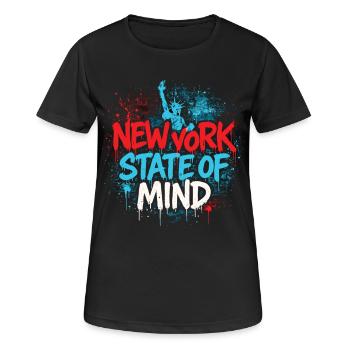 New York State of Mind – Graffiti Street Art Look - Women's Breathable T-Shirt - black - Front - AI Model Female 172 light (172cm)