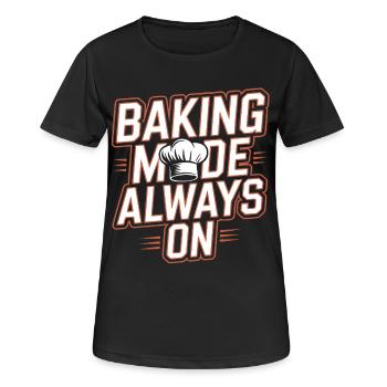 Mode de cuisson toujours activé - T-shirt respirant Femme - noir - Devant - AI Model Female 172 light (172cm)