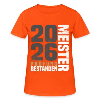 Master Craftsman Exam 2026 - Women's Breathable T-Shirt - neon orange - Front - AI Model Female 172 dark (172cm)