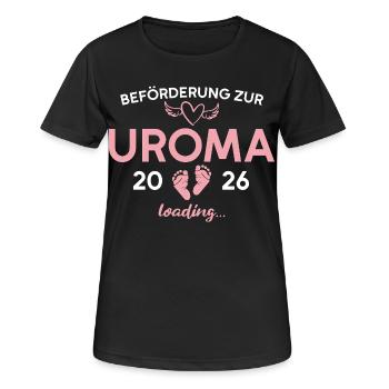 Uroma 2026 Schwangerschaftsankündigung Oma - Frauen T-Shirt atmungsaktiv - Schwarz - Vorne - AI Model Female 172 light (172cm)