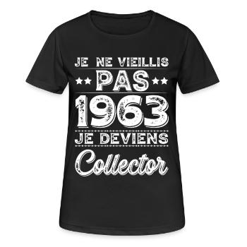 I Don't Age 1963 I Become a Collector - Women's Breathable T-Shirt - black - Front - AI Model Female 172 light (172cm)
