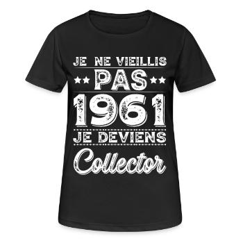 I Don't Age 1961 I Become a Collector - Women's Breathable T-Shirt - black - Front - AI Model Female 172 light (172cm)