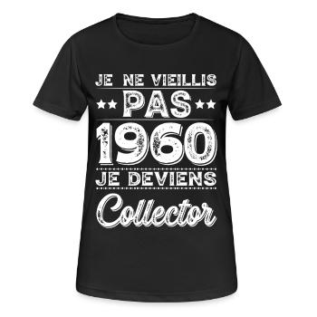 I Don't Age 1960 I Become a Collector - Women's Breathable T-Shirt - black - Front - AI Model Female 172 light (172cm)