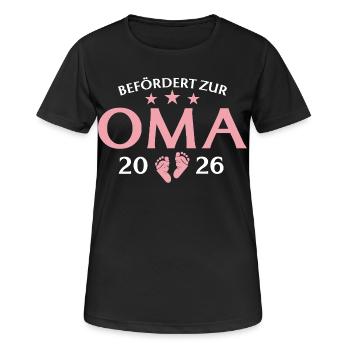 Grand-mère 2026 promue grand-mère - T-shirt respirant Femme - noir - Devant - AI Model Female 172 light (172cm)
