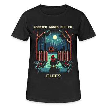 Aggro Tiré | Activer le vol ? - T-shirt respirant Femme - noir - Devant - AI Model Female 172 light (172cm)
