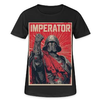 Empereur guerrier Affiche - T-shirt respirant Femme - noir - Devant - AI Model Female 172 light (172cm)