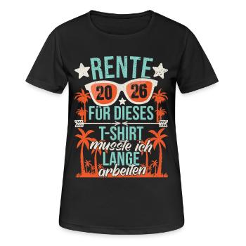 Pension 2026 Pension de retraite des retraités Adieu - T-shirt respirant Femme - noir - Devant - AI Model Female 172 light (172cm)
