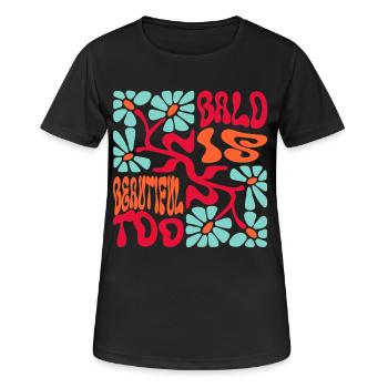 Kahl ist schön - Frauen T-Shirt atmungsaktiv - Schwarz - Vorne - AI Model Female 172 light (172cm)