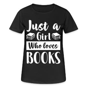 Just a girl who loves books - Women's Breathable T-Shirt - black - Front - AI Model Female 172 light (172cm)