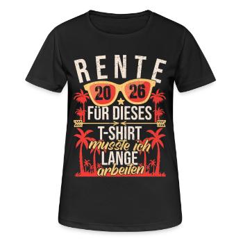 Pension 2026 Pension de retraite des retraités Adieu - T-shirt respirant Femme - noir - Devant - AI Model Female 172 light (172cm)