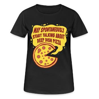Deep Dish Pizza Chicargo - Women's Breathable T-Shirt - black - Front - AI Model Female 172 light (172cm)