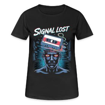 Signal Lost Kassette Geist - Frauen T-Shirt atmungsaktiv - Schwarz - Vorne - AI Model Female 172 light (172cm)