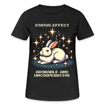 Adorable et peu coopératif | Humeur du lapin - T-shirt respirant Femme - noir - Devant - AI Model Female 172 light (172cm)