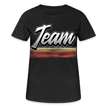 Équipe - T-shirt respirant Femme - noir - Devant - AI Model Female 172 light (172cm)