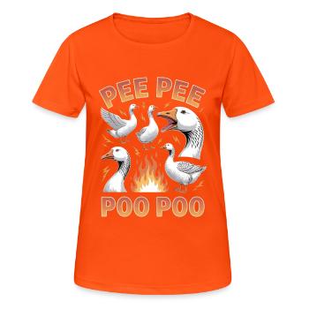 Pee Pee Poo Poo Inportable Bootleg - T-shirt respirant Femme - orange néon - Devant - AI Model Female 172 dark (172cm)