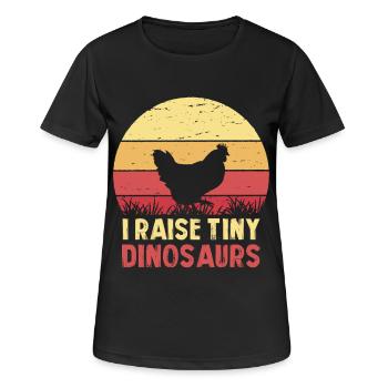 Ich züchte winzige Dinosaurier - Frauen T-Shirt atmungsaktiv - Schwarz - Vorne - AI Model Female 172 light (172cm)