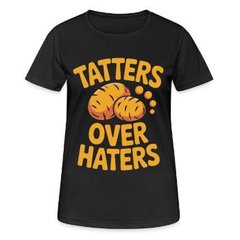 Tatters Over Haters Kartoffel - Frauen T-Shirt atmungsaktiv - Schwarz - Vorne - AI Model Female 172 light (172cm)