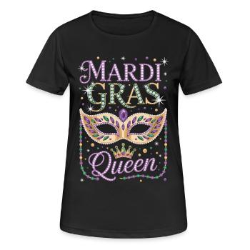 Mardi Gras Queen Karneval Maske Shirt - Frauen T-Shirt atmungsaktiv - Schwarz - Vorne - AI Model Female 172 light (172cm)