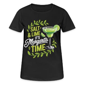 Tequila Cocktail Margarita Time Shirt - Frauen T-Shirt atmungsaktiv - Schwarz - Vorne - AI Model Female 172 light (172cm)