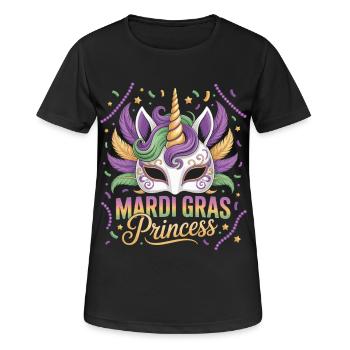Déguisement de Princesse Licorne Mardi Gras - T-shirt respirant Femme - noir - Devant - AI Model Female 172 light (172cm)