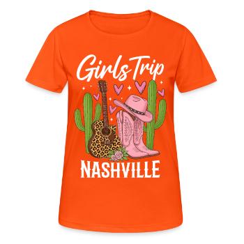 Girls Trip Nashville - Women's Breathable T-Shirt - neon orange - Front - AI Model Female 172 dark (172cm)