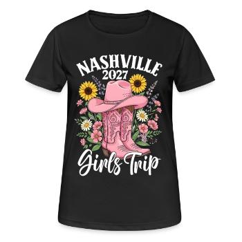 Girls Trip Nashville 2027 - Women's Breathable T-Shirt - black - Front - AI Model Female 172 light (172cm)
