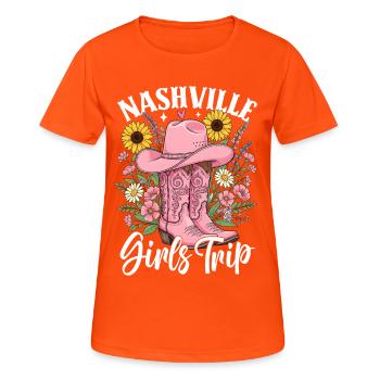 Girls Trip Nashville - Women's Breathable T-Shirt - neon orange - Front - AI Model Female 172 dark (172cm)
