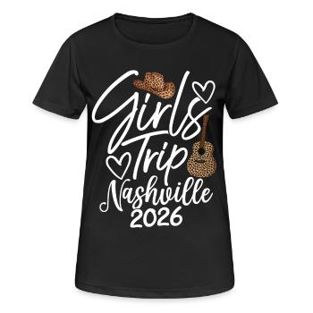 Voyage entre filles Nashville 2026 - T-shirt respirant Femme - noir - Devant - AI Model Female 172 light (172cm)