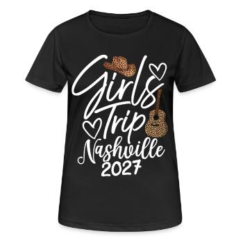 Voyage entre filles Nashville 2027 - T-shirt respirant Femme - noir - Devant - AI Model Female 172 light (172cm)