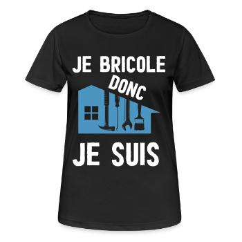 Je Bricole Donc Je Suis - T-shirt respirant Femme - noir - Devant - AI Model Female 172 light (172cm)