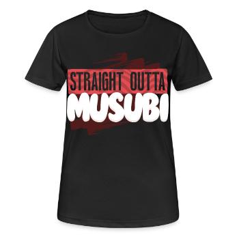 Musubi - Frauen T-Shirt atmungsaktiv - Schwarz - Vorne - AI Model Female 172 light (172cm)