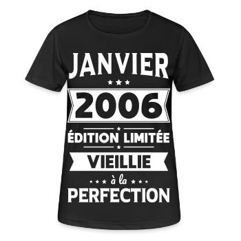 20th Anniversary - January 2006 Perfection - Women's Breathable T-Shirt - black - Front - AI Model Female 172 light (172cm)