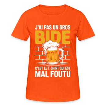I don't have a big funny design blunder - Women's Breathable T-Shirt - neon orange - Front - AI Model Female 172 dark (172cm)