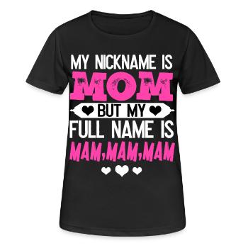Mama - Frauen T-Shirt atmungsaktiv - Schwarz - Vorne - AI Model Female 172 light (172cm)