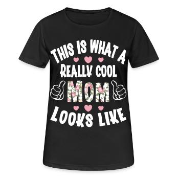 Mama - Frauen T-Shirt atmungsaktiv - Schwarz - Vorne - AI Model Female 172 light (172cm)