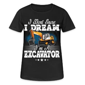 Opérateur d’excavatrice - T-shirt respirant Femme - noir - Devant - AI Model Female 172 light (172cm)
