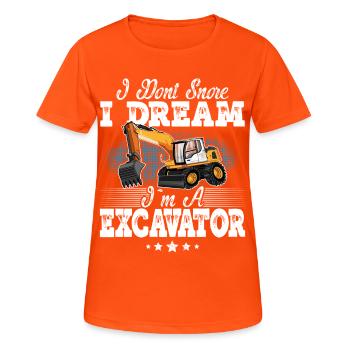 Excavator Operator - Women's Breathable T-Shirt - neon orange - Front - AI Model Female 172 dark (172cm)