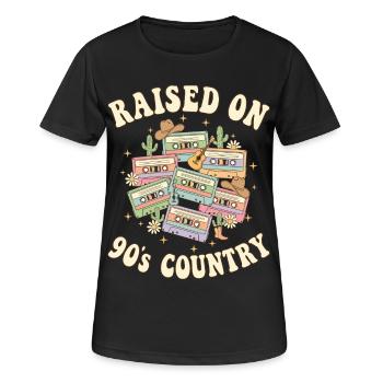 Cassette hip hop enregistrée sur le R&B des années 90 - T-shirt respirant Femme - noir - Devant - AI Model Female 172 light (172cm)