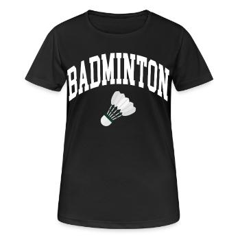 Badminton - Frauen T-Shirt atmungsaktiv - Schwarz - Vorne - AI Model Female 172 light (172cm)
