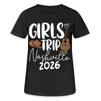 Girls Trip Nashville 2026 - Frauen T-Shirt atmungsaktiv - Schwarz - Vorne - AI Model Female 172 light (172cm)