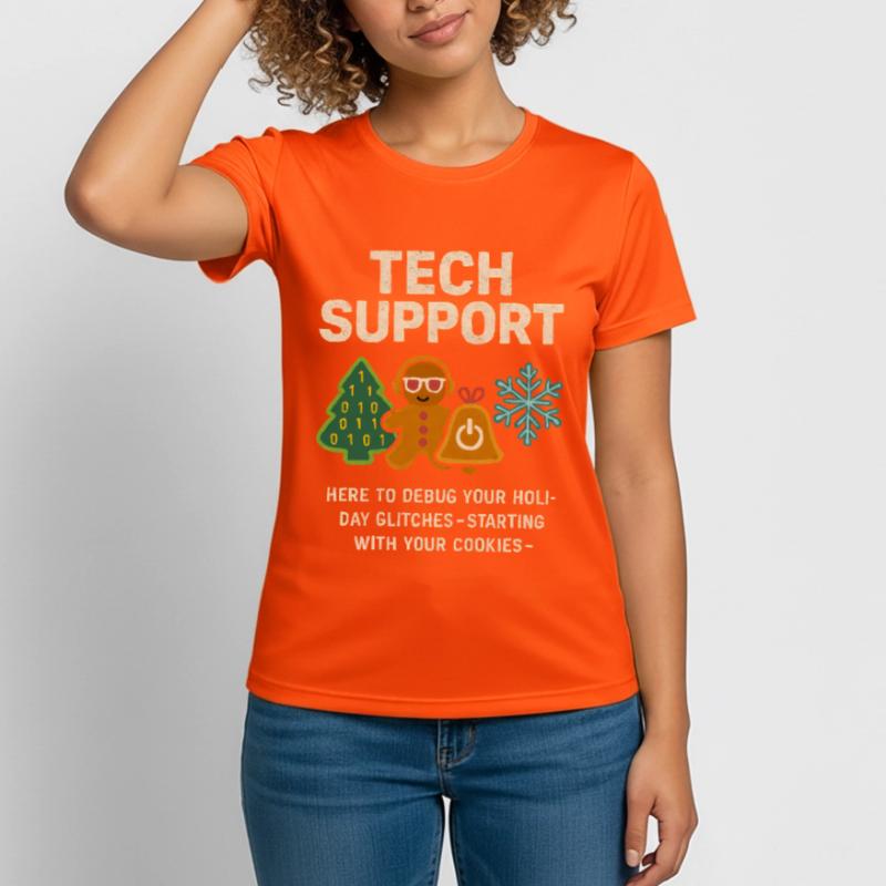Admin Weihnachtsgeschenk IT Support Debugging Frauen T-Shirt atmungsaktiv