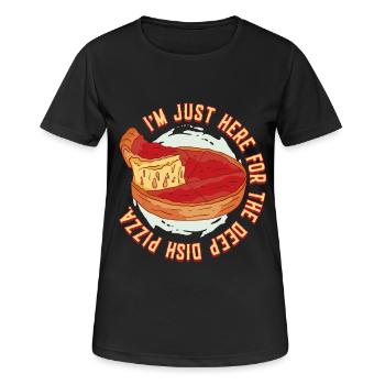 Deep Dish Pizza Chicargo - Women's Breathable T-Shirt - black - Front - AI Model Female 172 light (172cm)